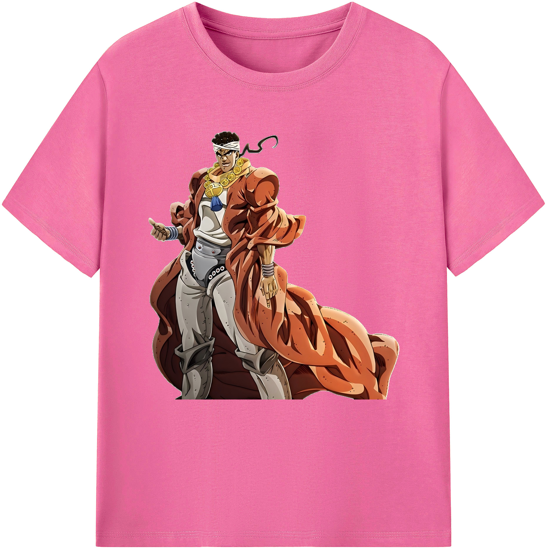 （画像用） ジョジョの奇妙な冒険 ムハンマド?アブドゥル JoJo's Bizarre Adventure Muhammad Avdol レディースカジュアルプリントTシャツ（綿100％）